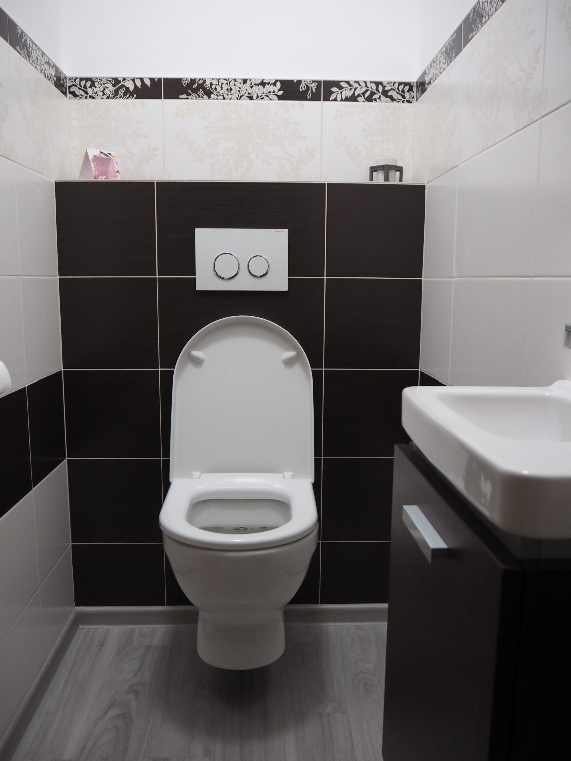 Hnědá koupelna – klasické wc