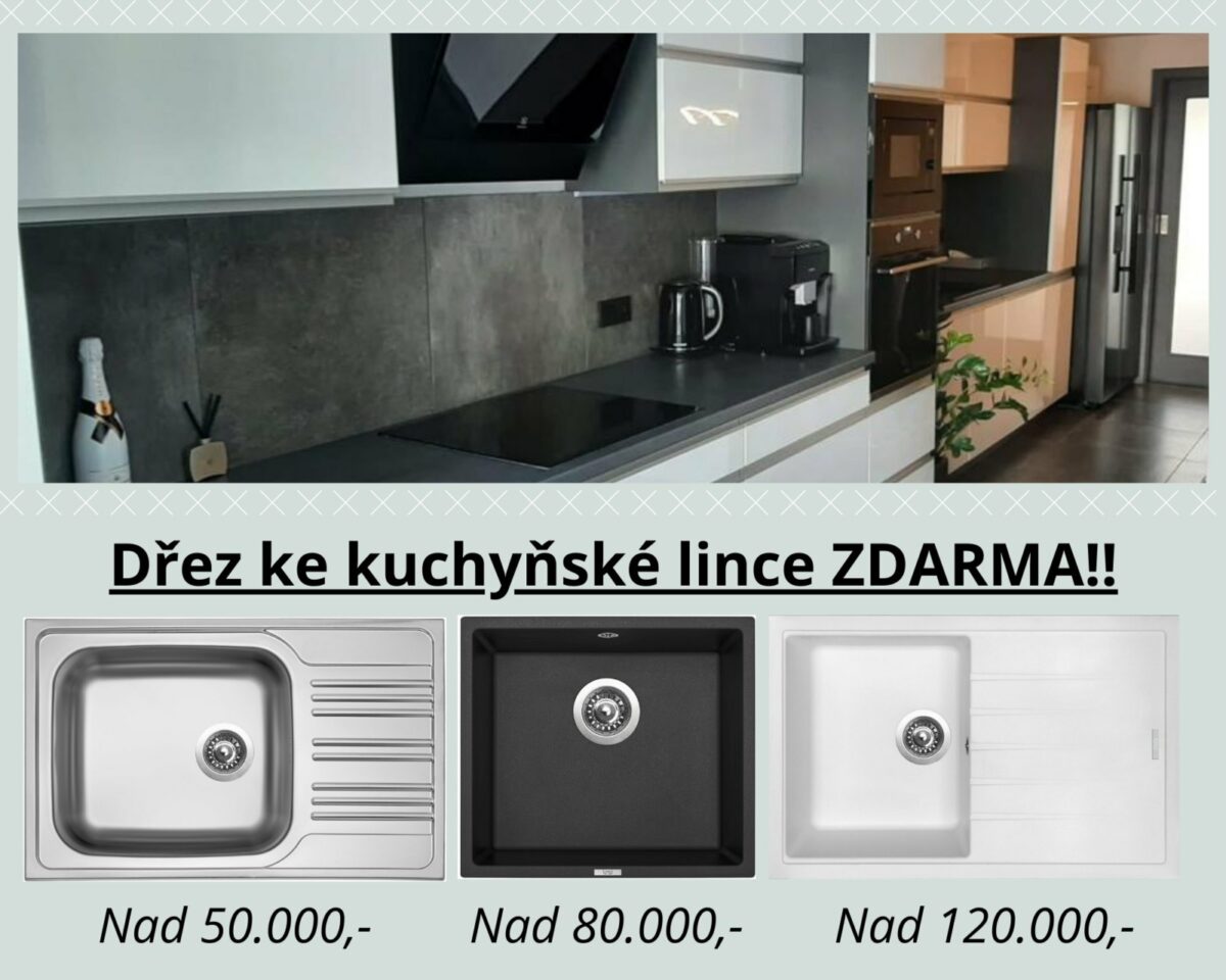 akce: dřez ke kuchyňské lince zdarma