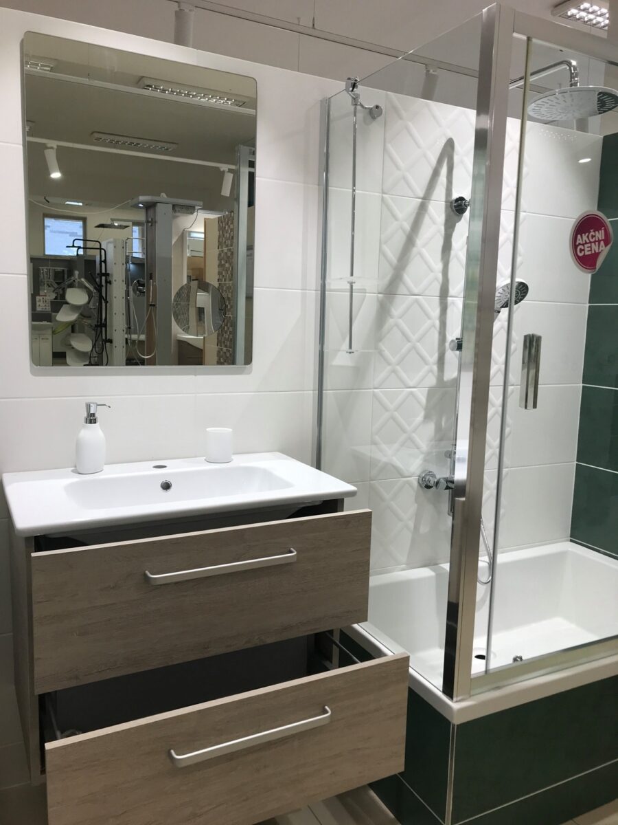 koupelny inspirace – zelená koupelna