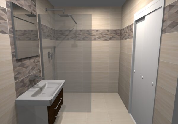 grafický návrh koupelny – Koupelna Walk-in