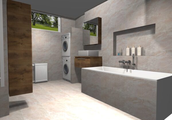 grafické návrhy koupelen – Mramorová koupelna II