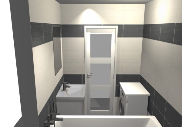 grafické návrhy koupelen – Využití malé koupelny