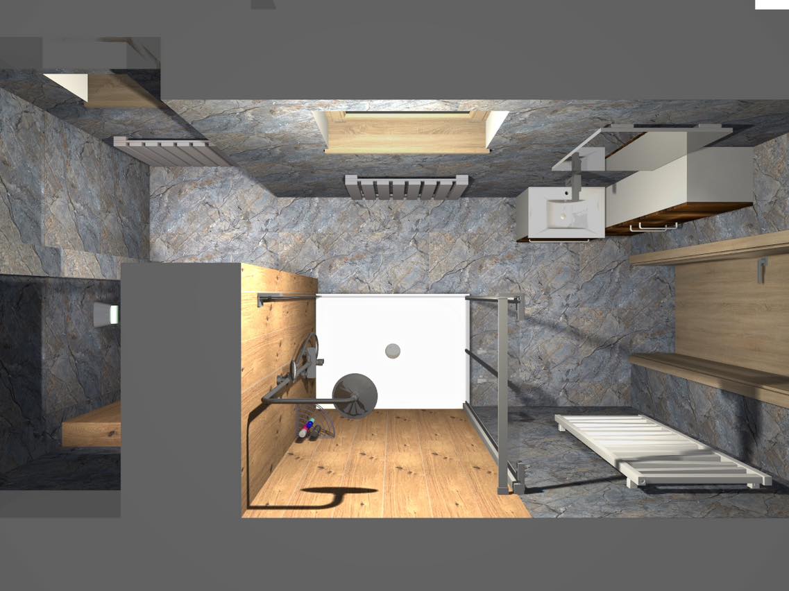 Koupelny inspirace: Koupelna Louny 3D grafický návrh