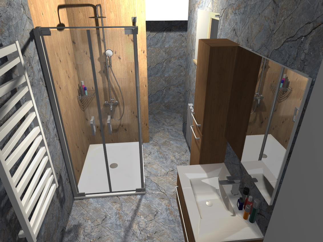 Koupelny inspirace: Koupelna Louny 3D grafický návrh