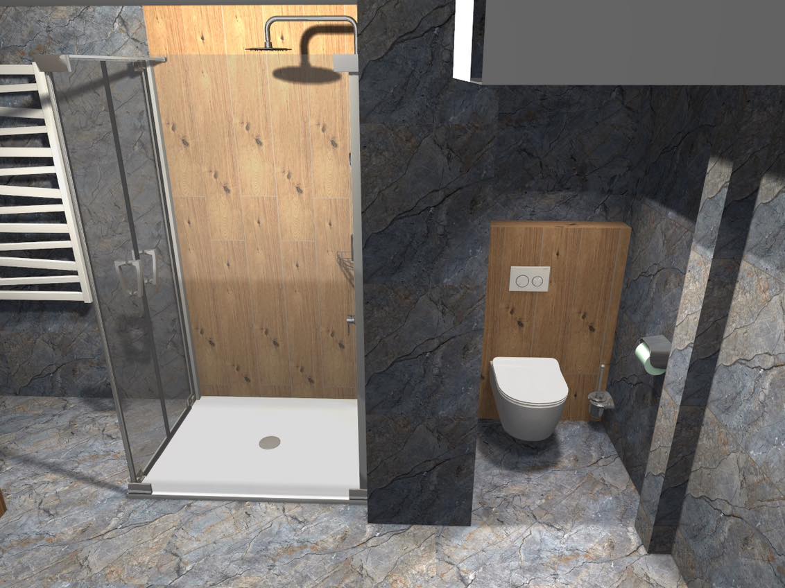 Koupelny inspirace: Koupelna Louny 3D grafický návrh