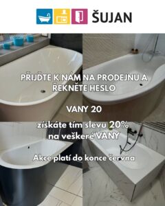 Akce červen 2026: Sleva na vany 20%