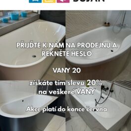 Akce červen 2026: Sleva na vany 20%