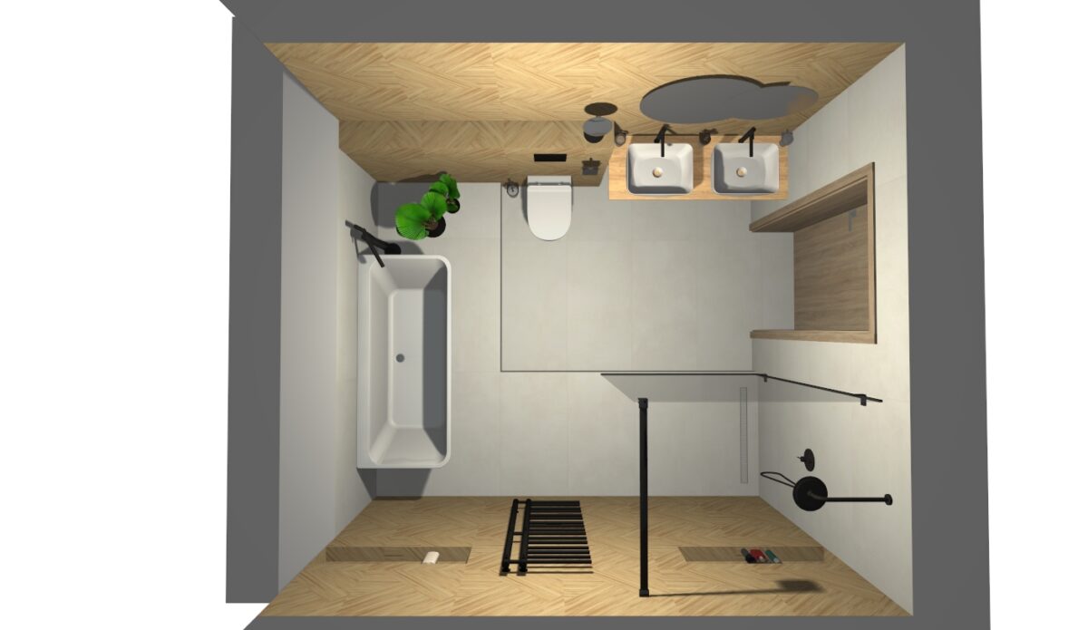 Koupelny inspirace - Prostorná koupelna s WALK-IN