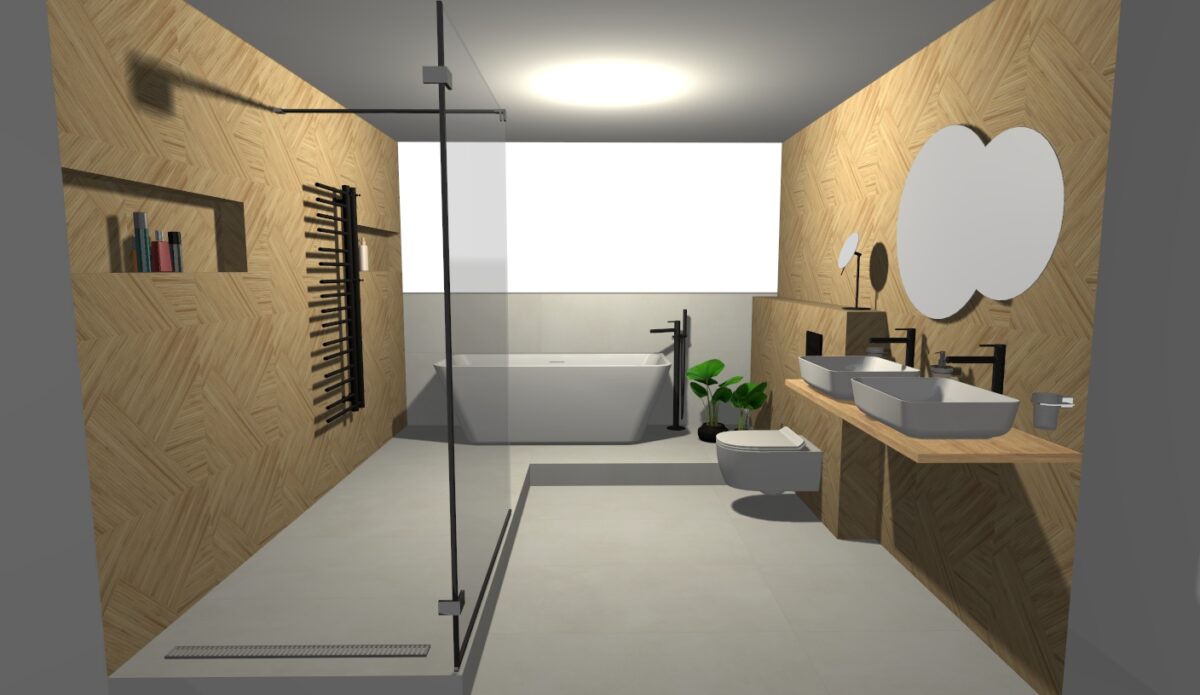 Koupelny inspirace - Prostorná koupelna s WALK-IN