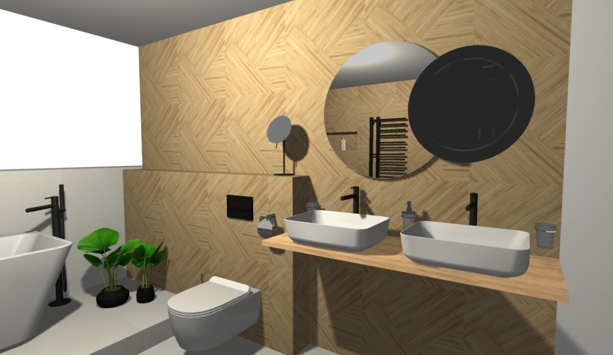 Koupelny inspirace - Prostorná koupelna s WALK-IN