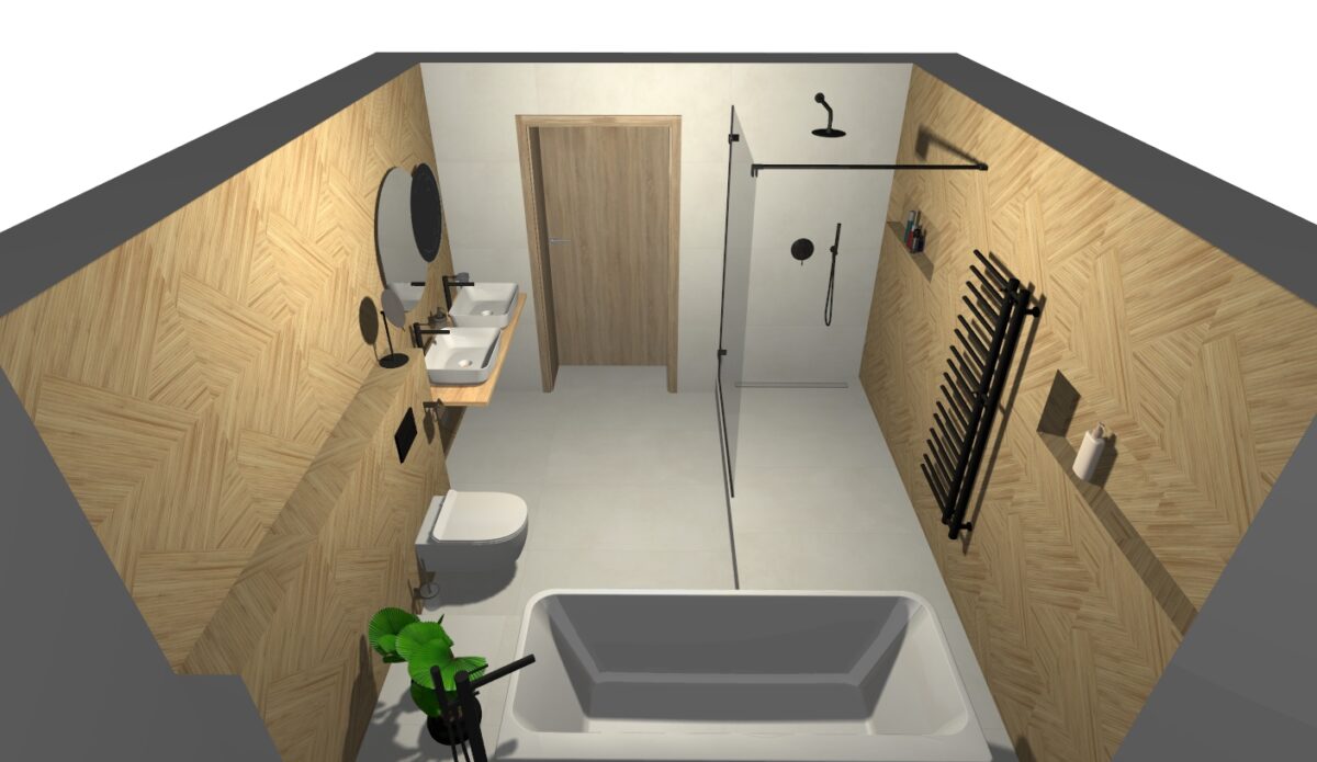 Koupelny inspirace - Prostorná koupelna s WALK-IN