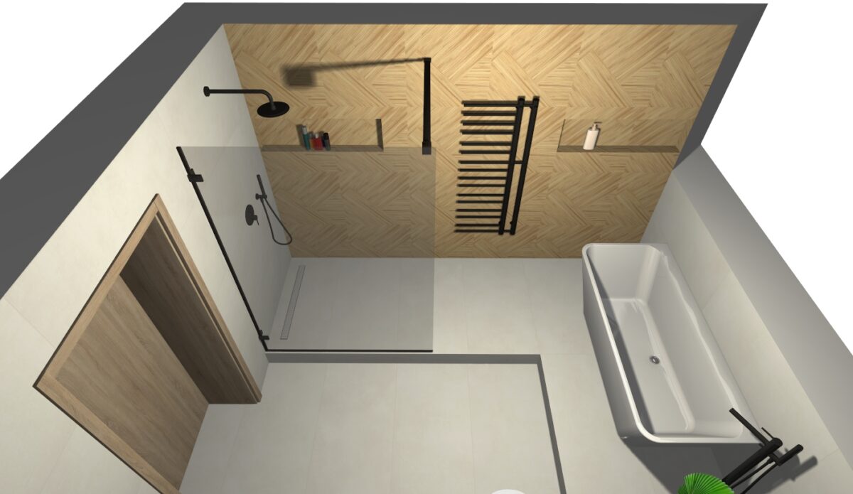 Koupelny inspirace - Prostorná koupelna s WALK-IN