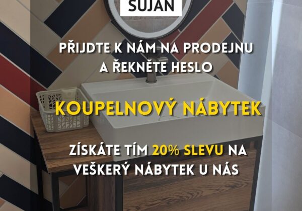 Akce 20% koupelnový nábytek