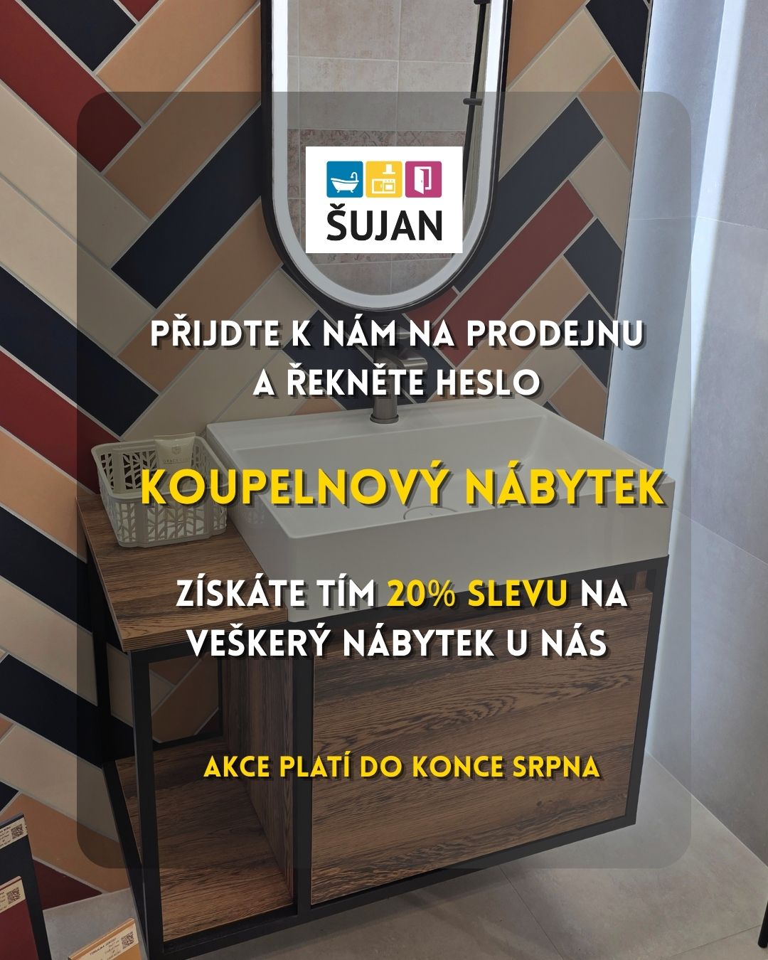 Akce srpen 2026: Sleva na koupelnový nábytek 20%